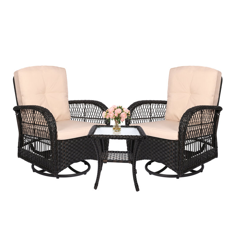 Bayou Breeze Vreeland Wicker/Rattan 2 Person Seating Group with